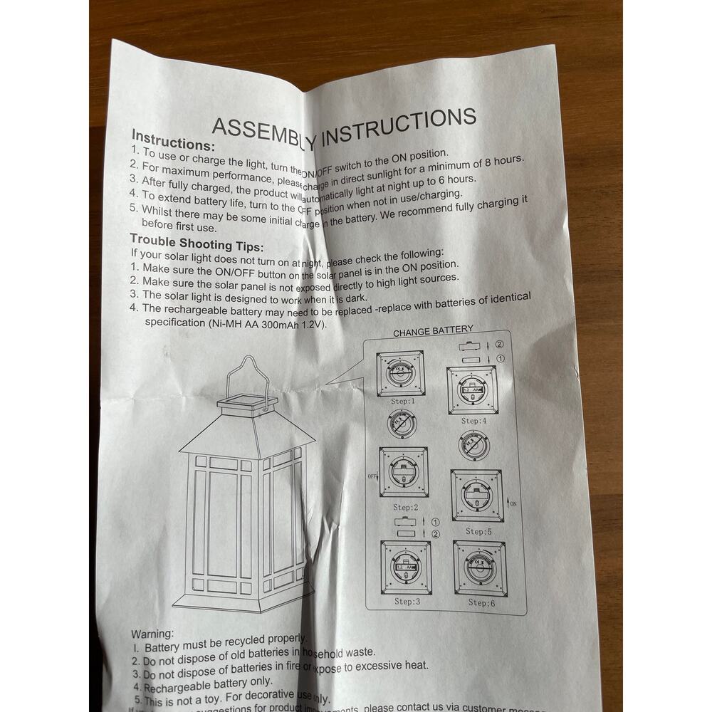 Afirst 2 Pack Solar Lantern Party Decor-Plastic Copper Color - Picture 4 of 8
